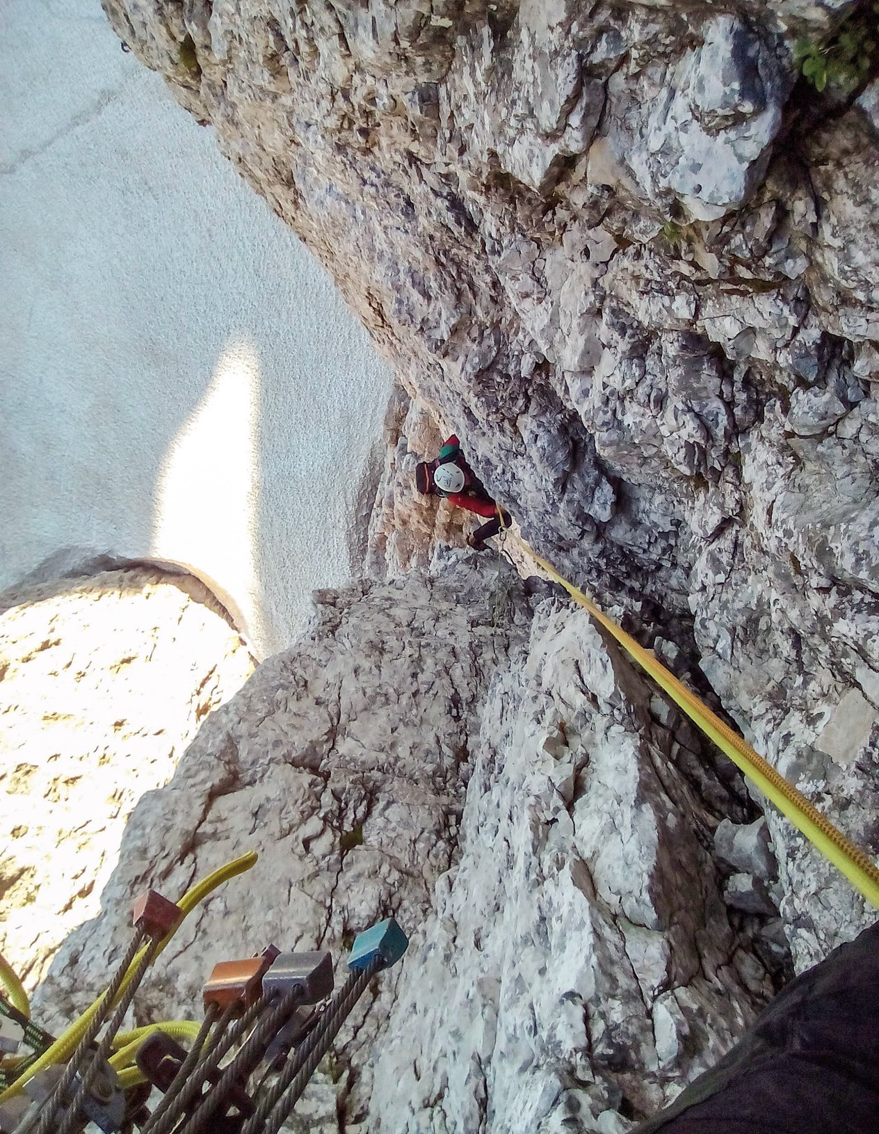 arrampicatore in parete
