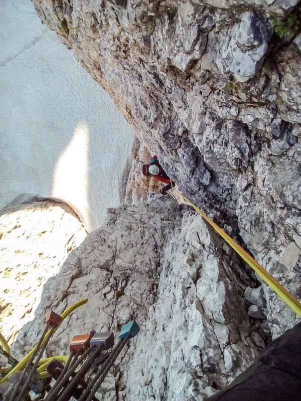 arrampicatore in parete