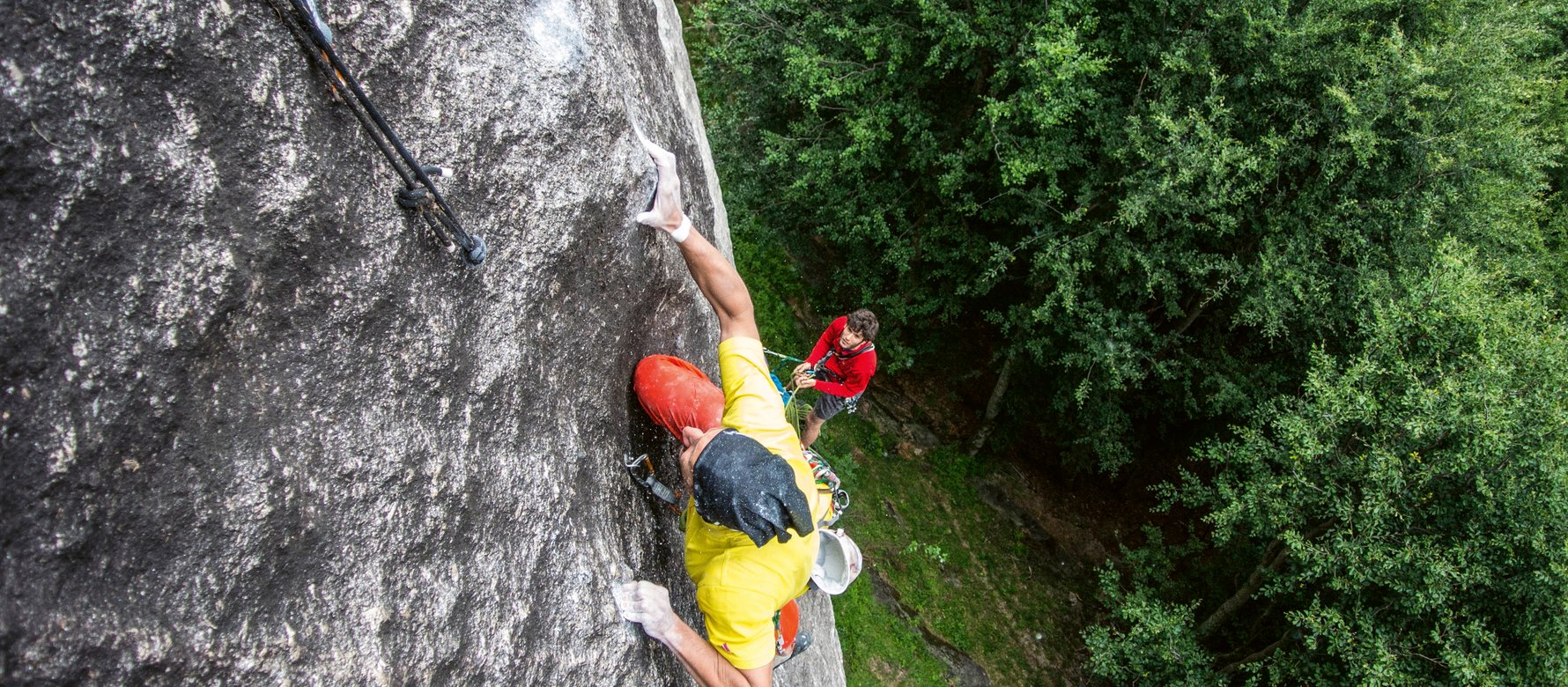 Climber in falesia