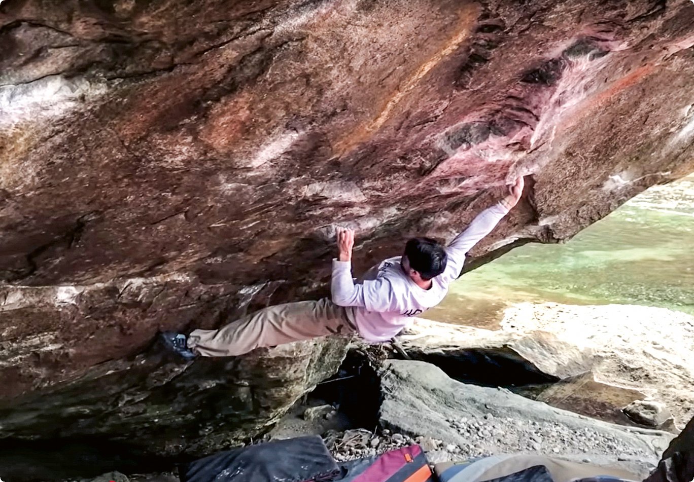 arrampicatore in parete