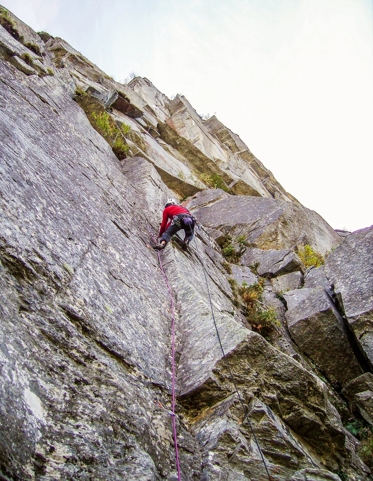 Climber in parete