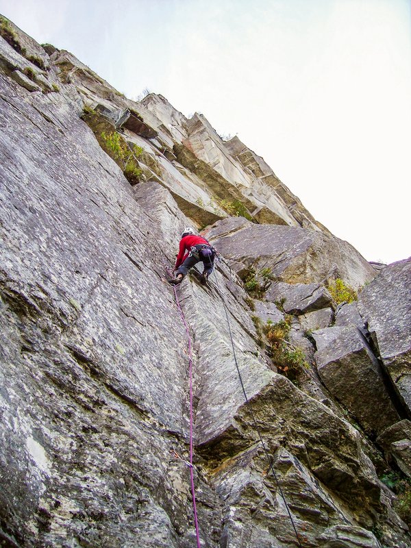 Climber in parete