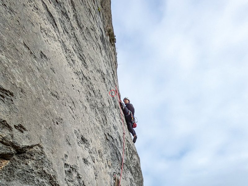 Climber in parete