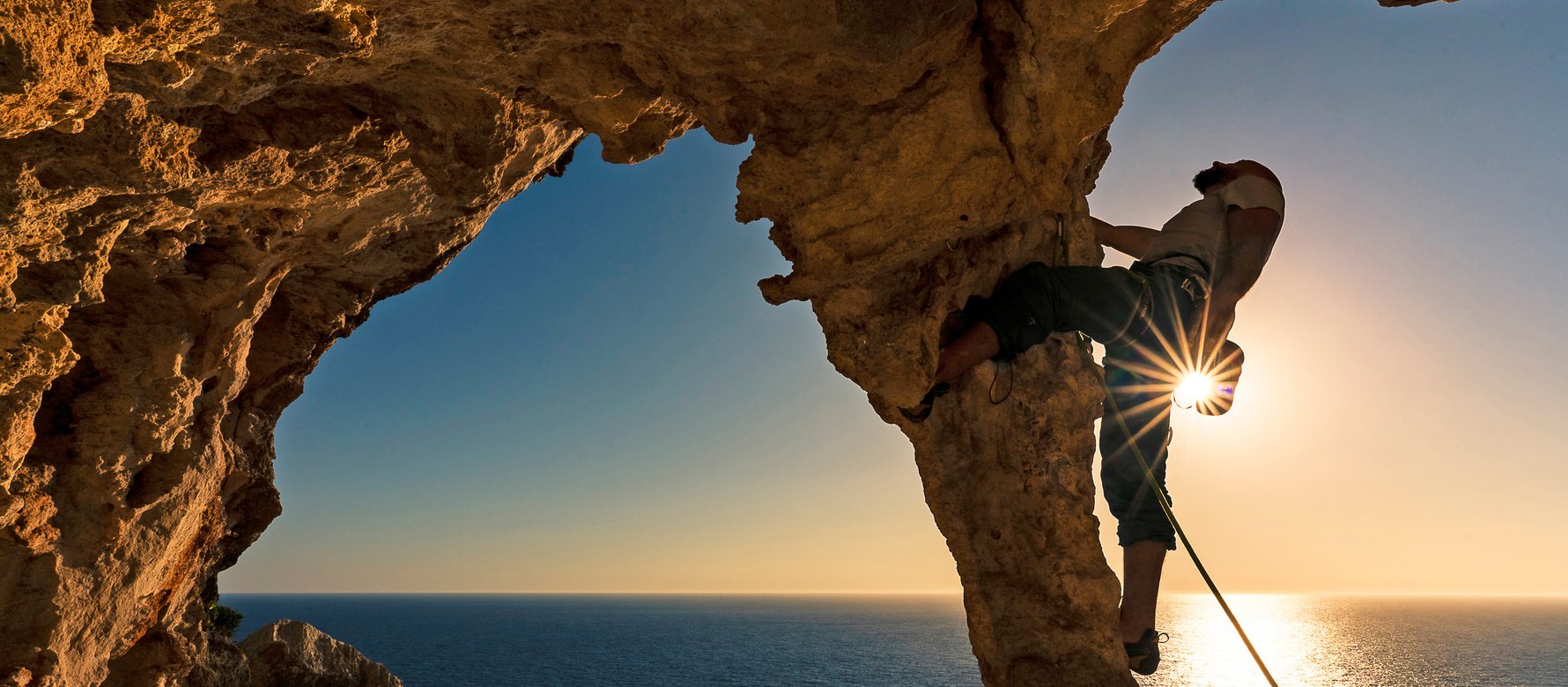 arrampicatore in parete