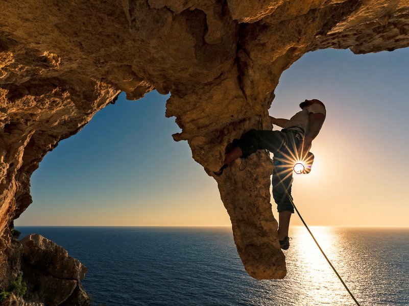 arrampicatore in parete