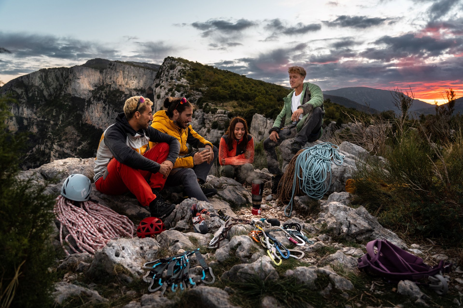 climber preparano il te