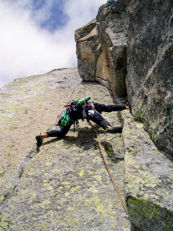 arrampicatore in parete