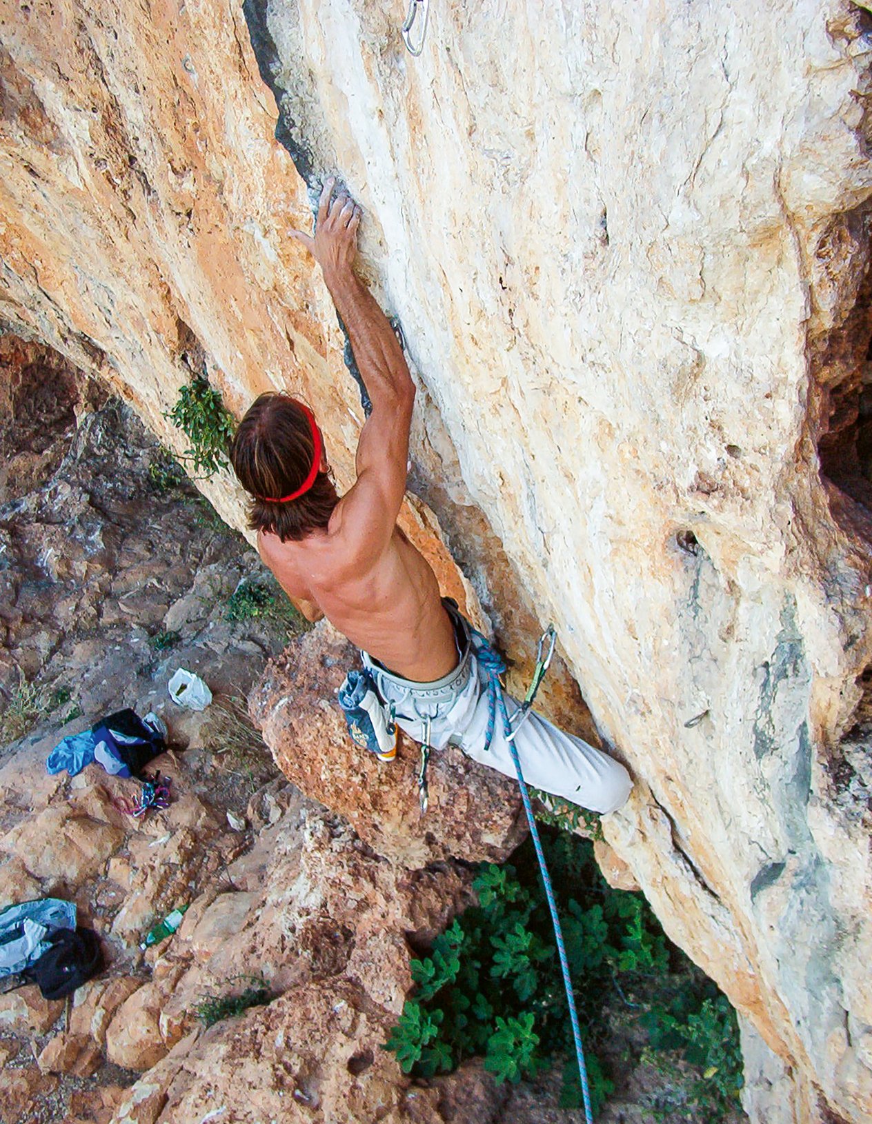 arrampicatore in parete