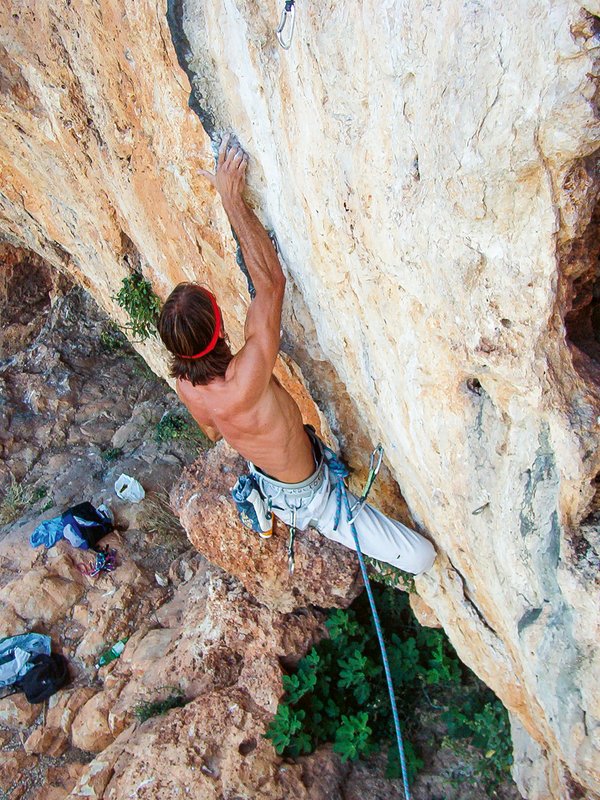 arrampicatore in parete