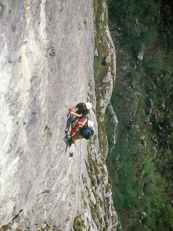 Climber in parete