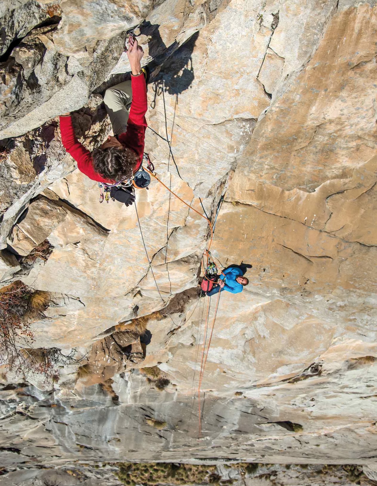 arrampicatore in parete