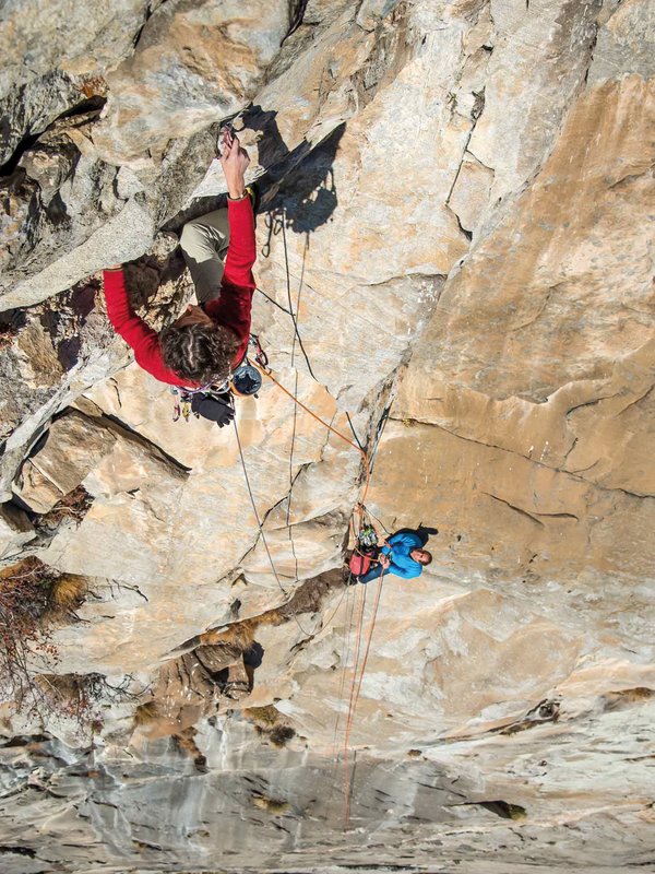 arrampicatore in parete