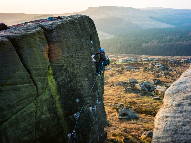 arrampicatore in parete
