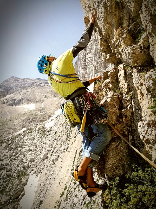 arrampicatore in parete