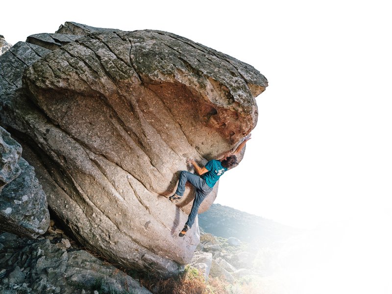 arrampicatore in parete
