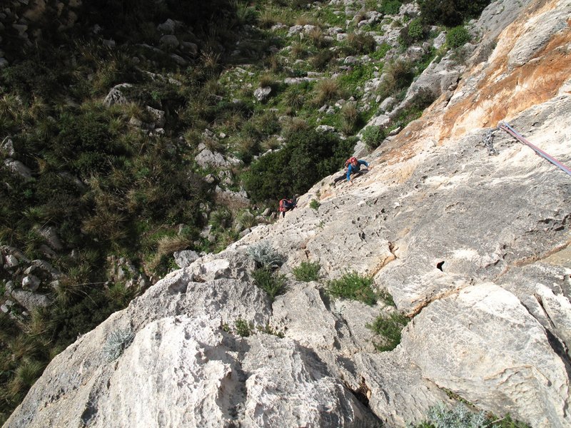 arrampicatore in parete