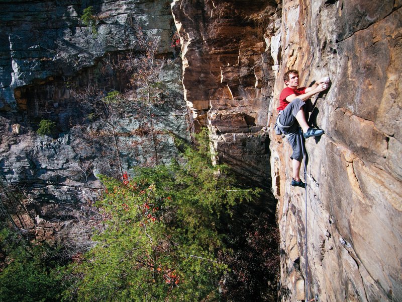 arrampicatore in parete