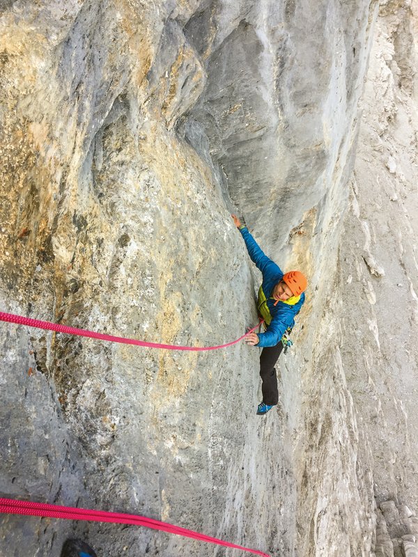 arrampicatore in parete