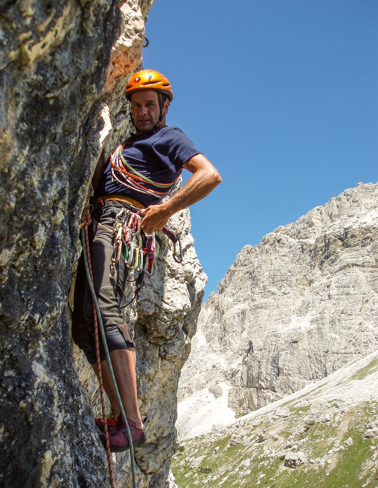 arrampicatore in parete