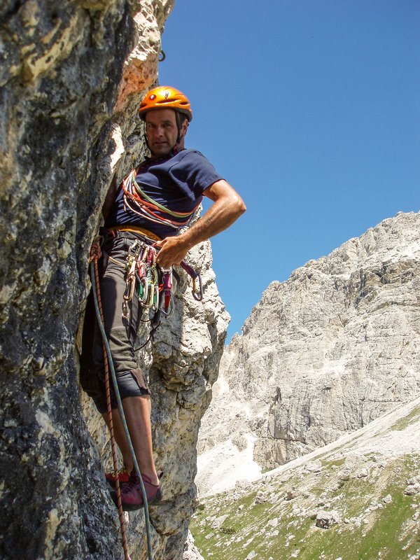 arrampicatore in parete