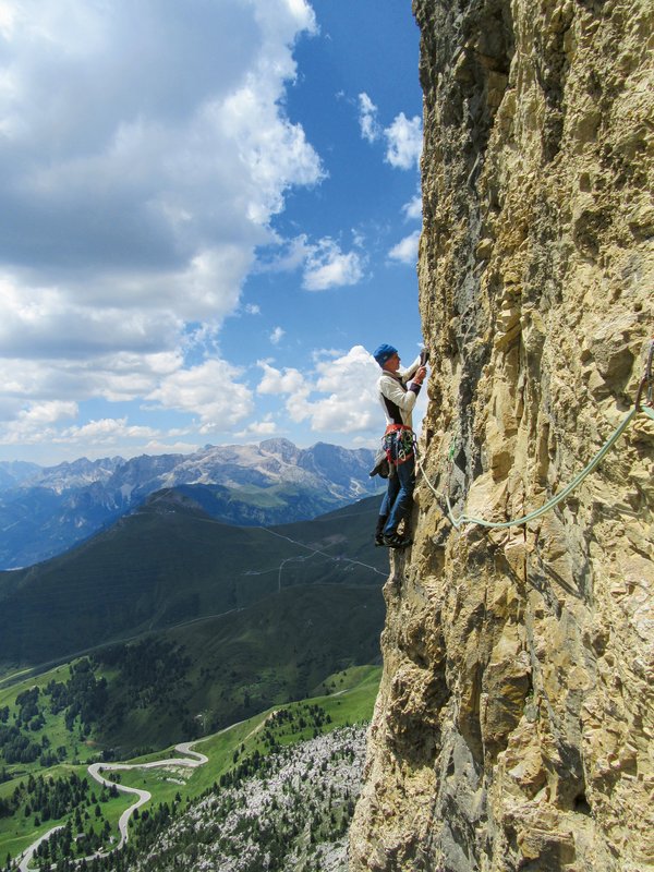 arrampicatore in parete