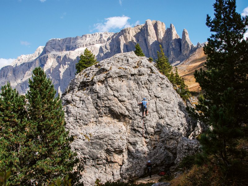 arrampicatore in parete