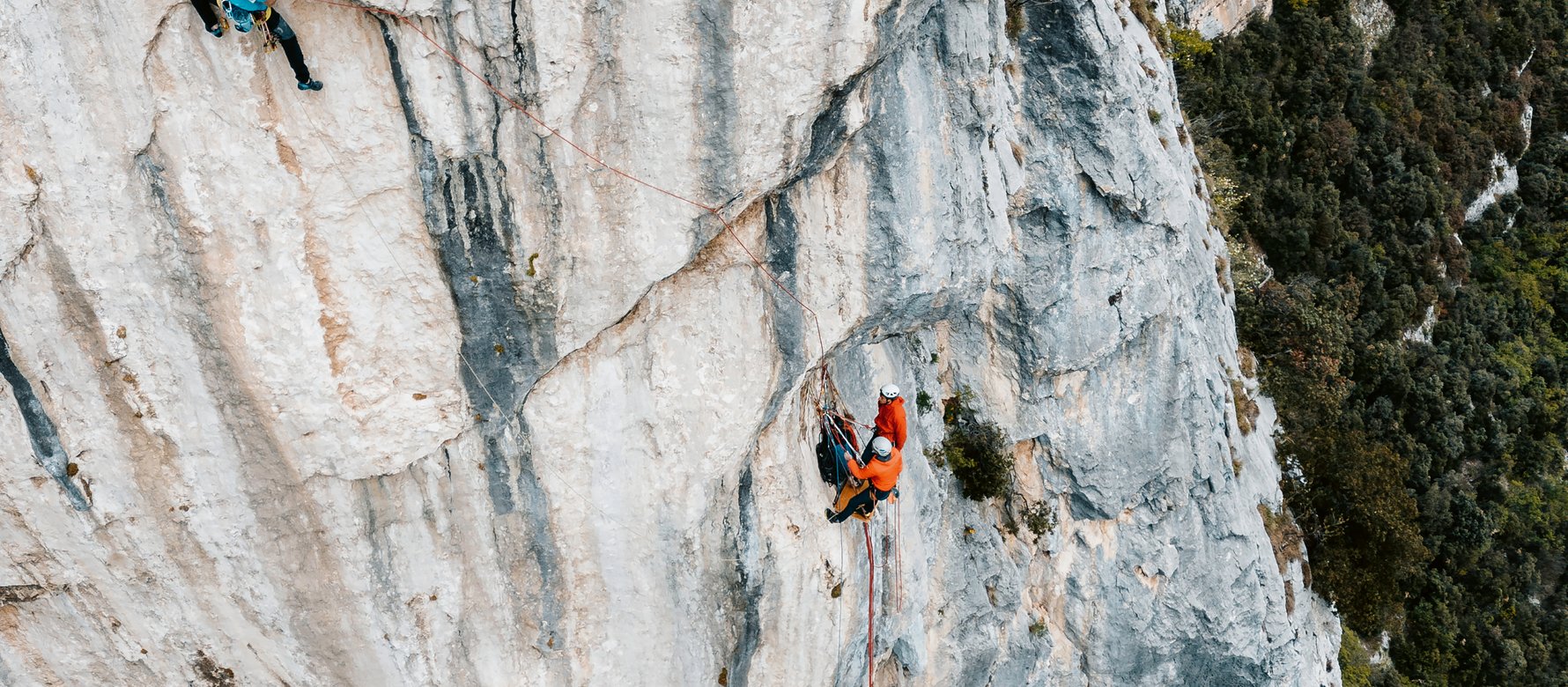 Climber in parete