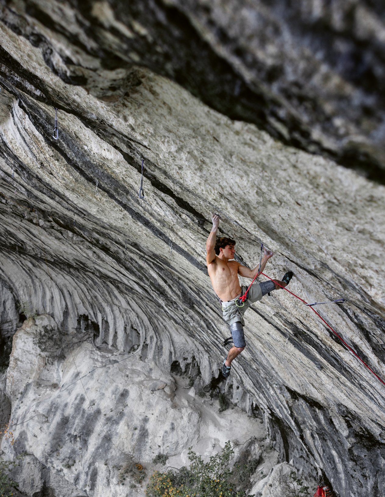 arrampicatore in parete