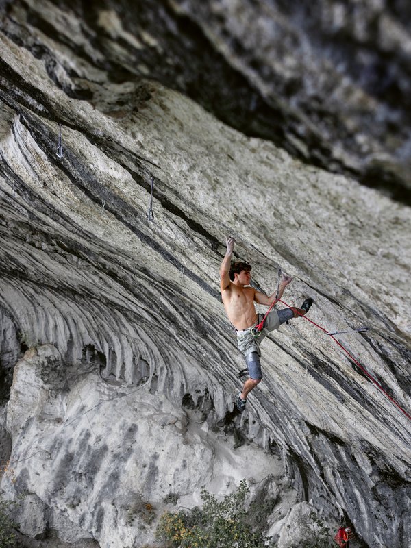 arrampicatore in parete