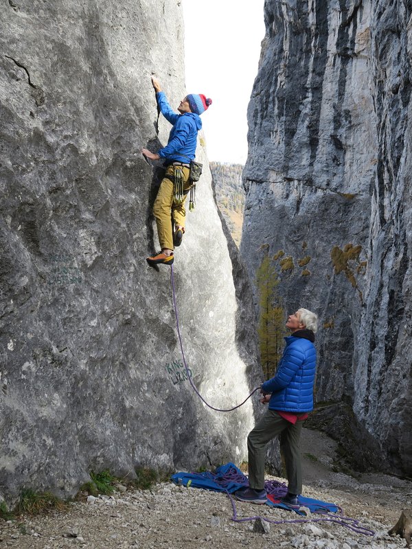 arrampicatore in parete