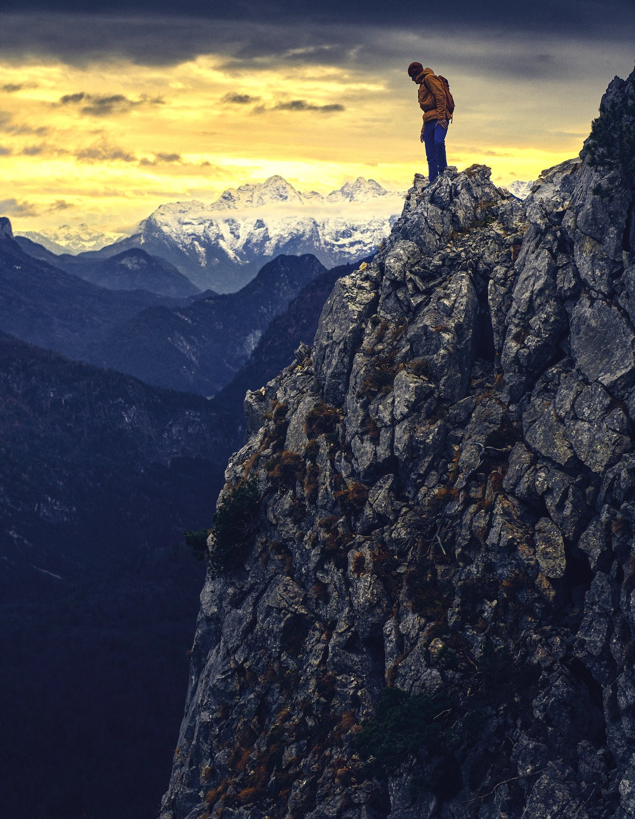 Luka Lindič in allenamento su un monte