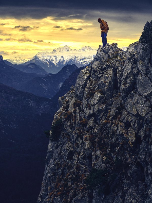 Luka Lindič in allenamento su un monte