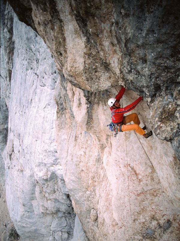 arrampicatore in parete