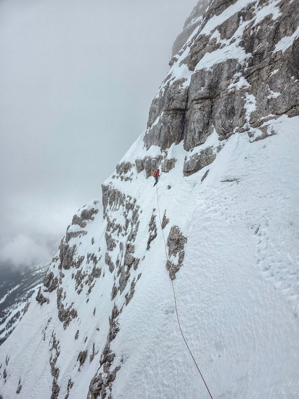 alpinista in azione