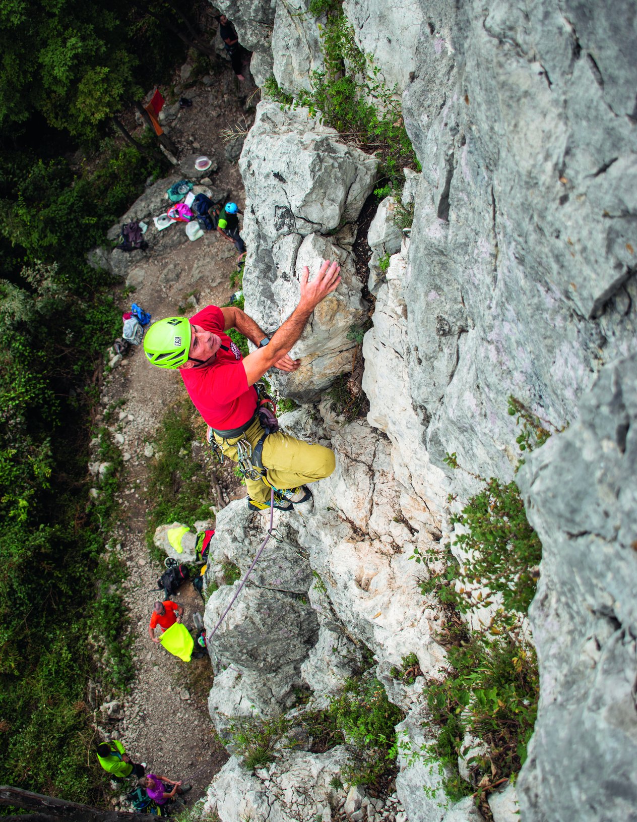 arrampicatore in parete