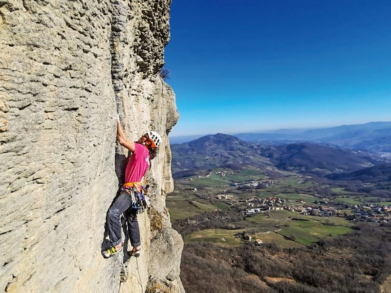Climber in parete