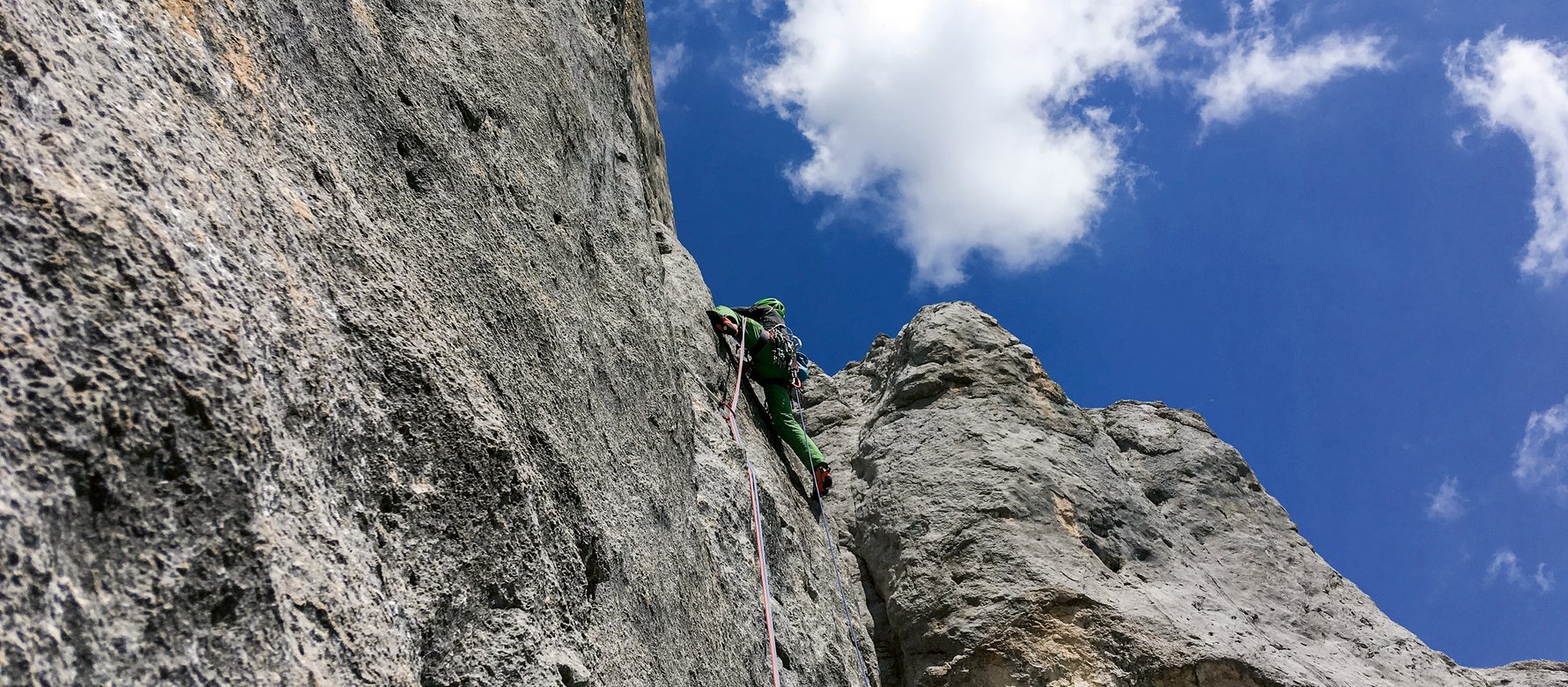 arrampicatore in parete