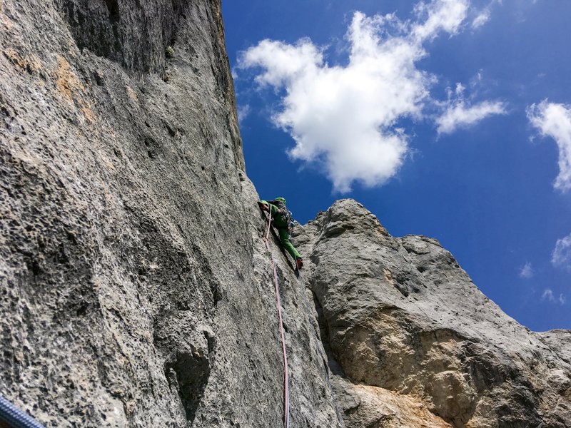 arrampicatore in parete