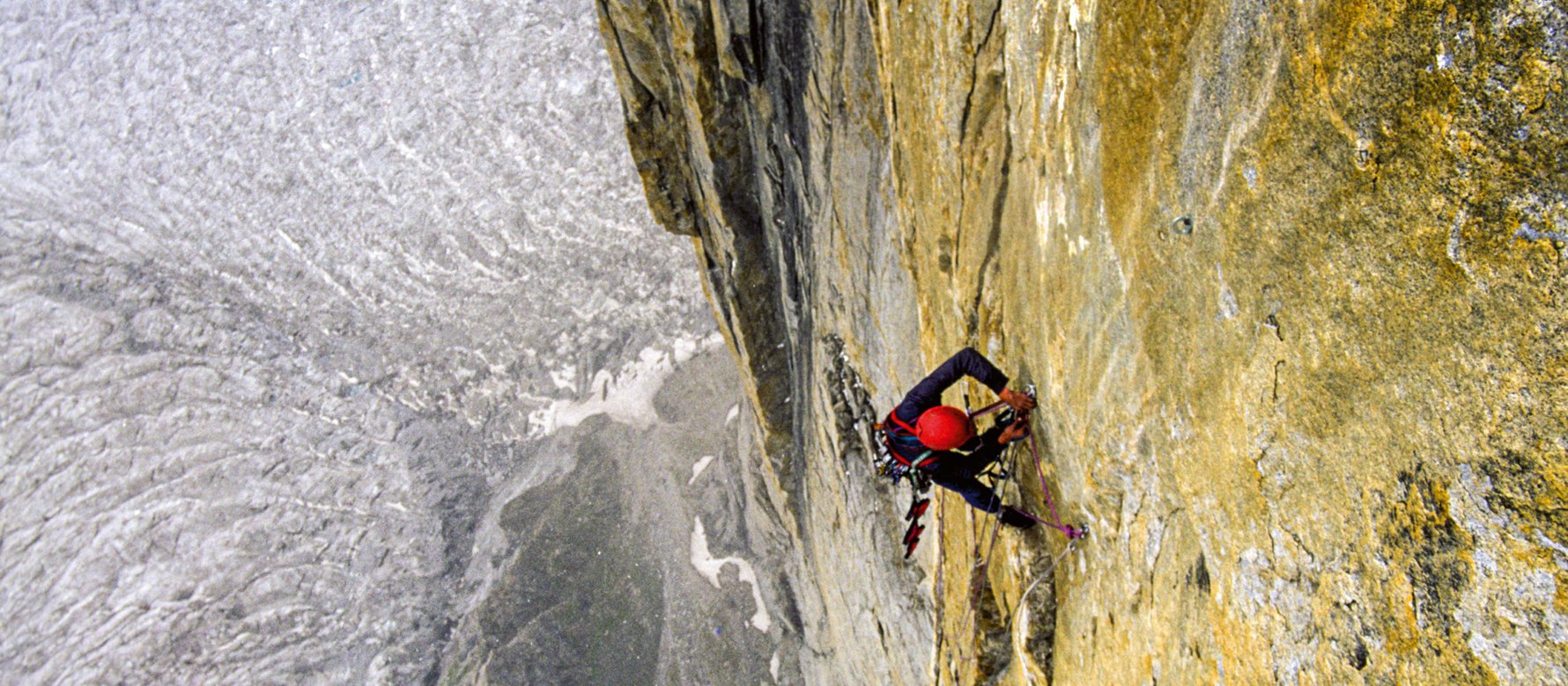 arrampicatore in parete