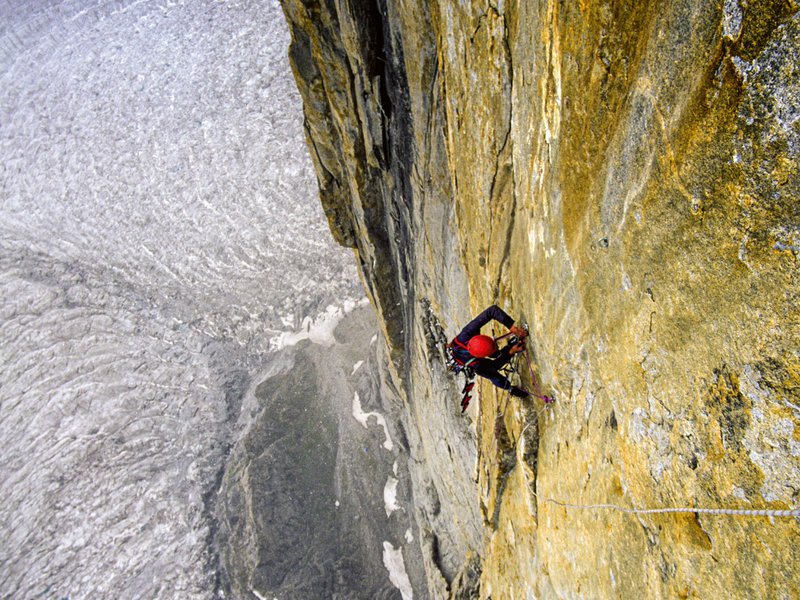 arrampicatore in parete