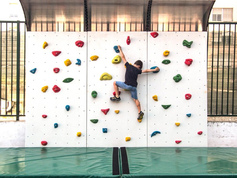 climber in allenamento