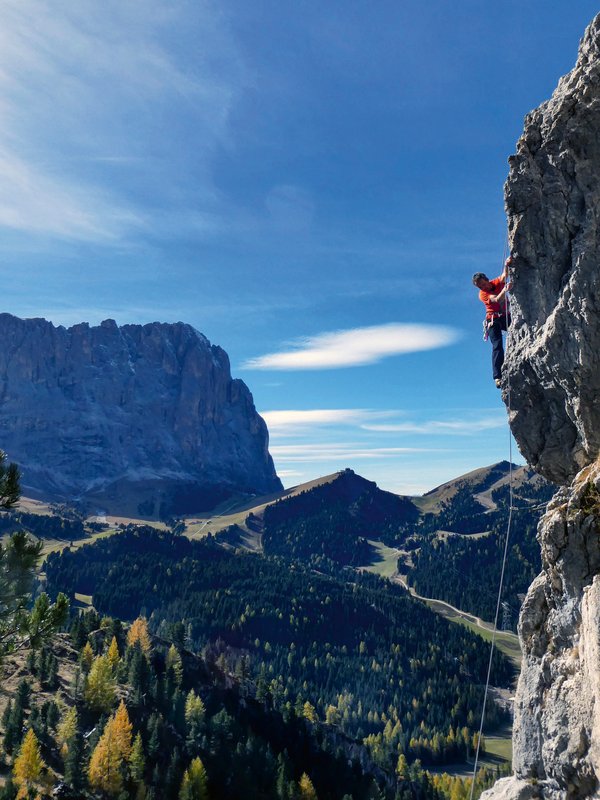 arrampicatore in parete