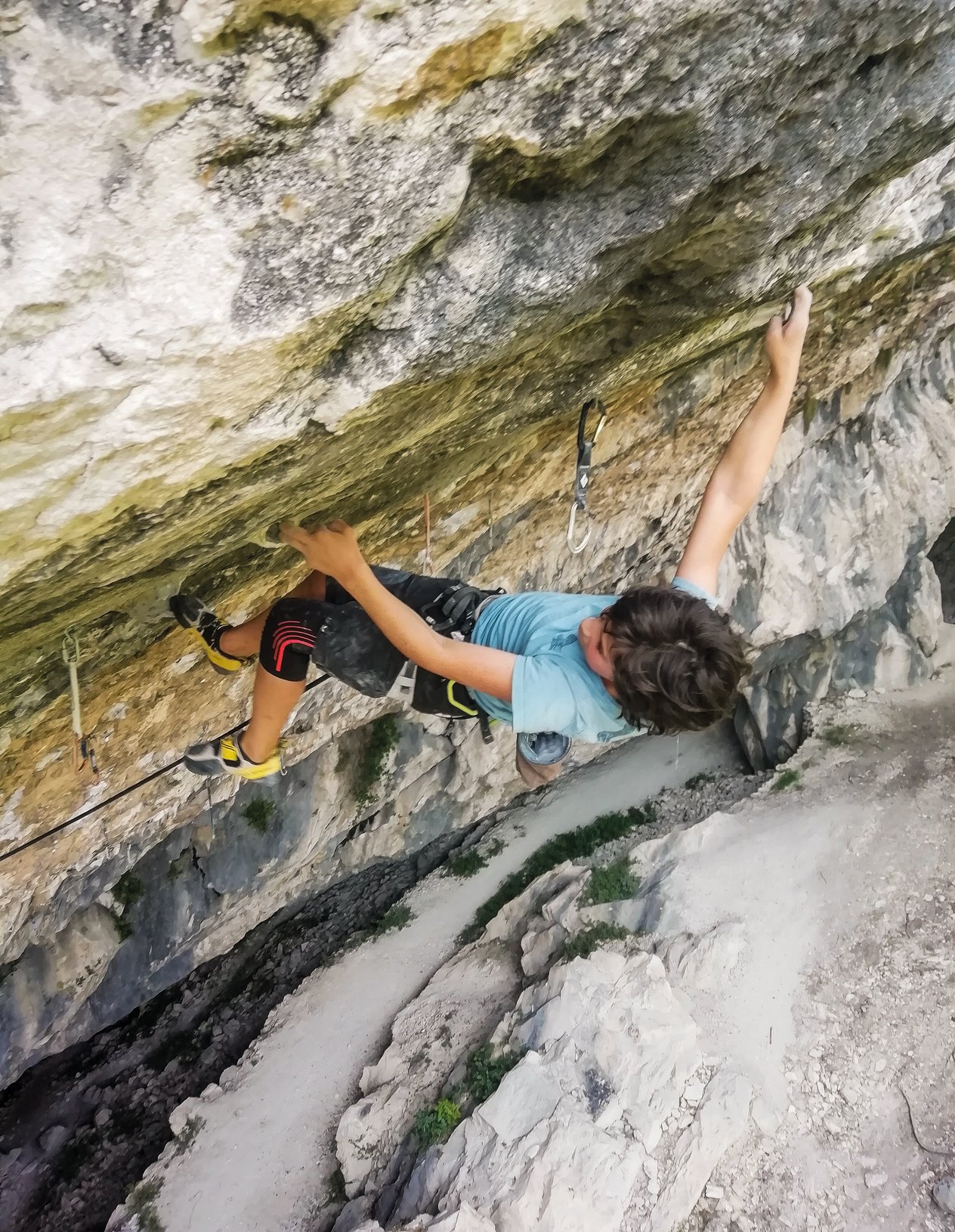 arrampicatore in parete