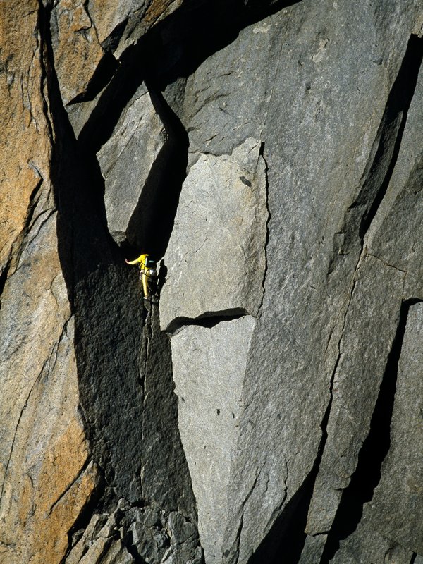 arrampicatrice in parete
