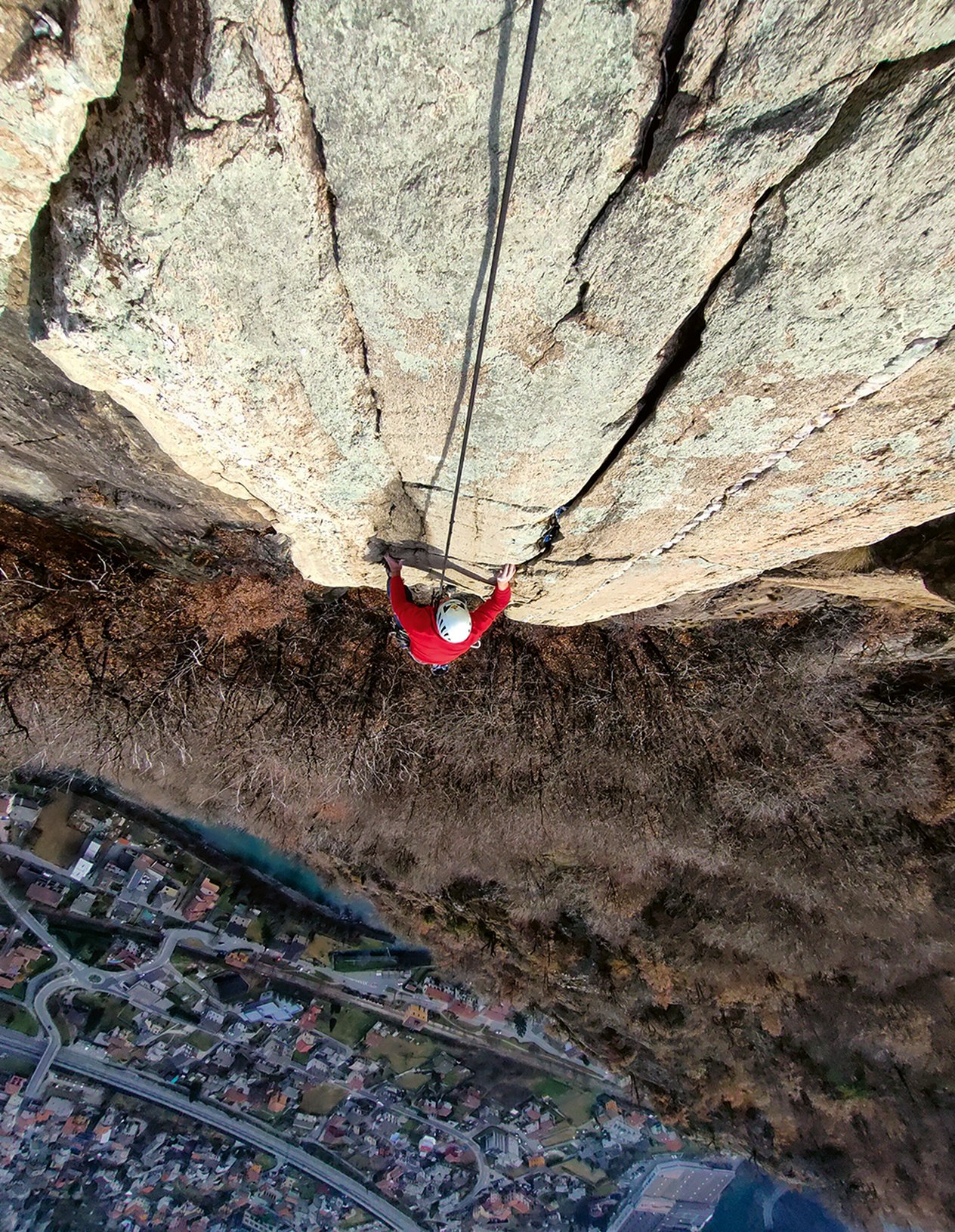 Climber in via lunga