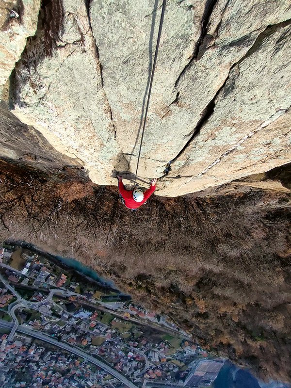 Climber in via lunga
