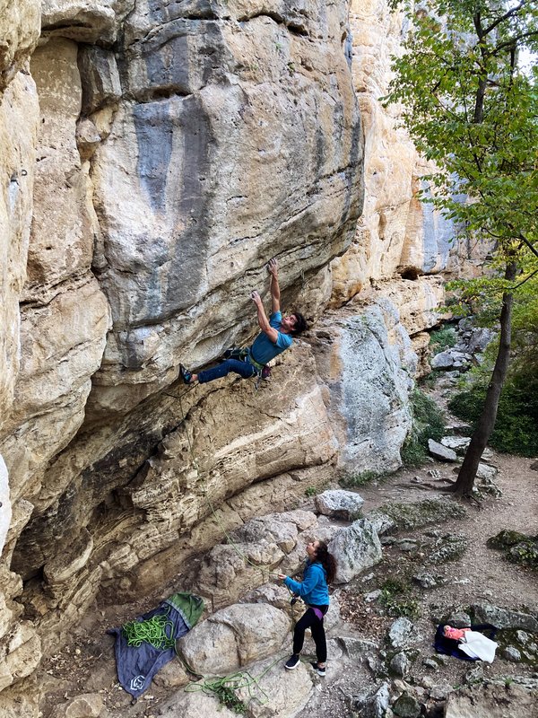 arrampicatore in parete