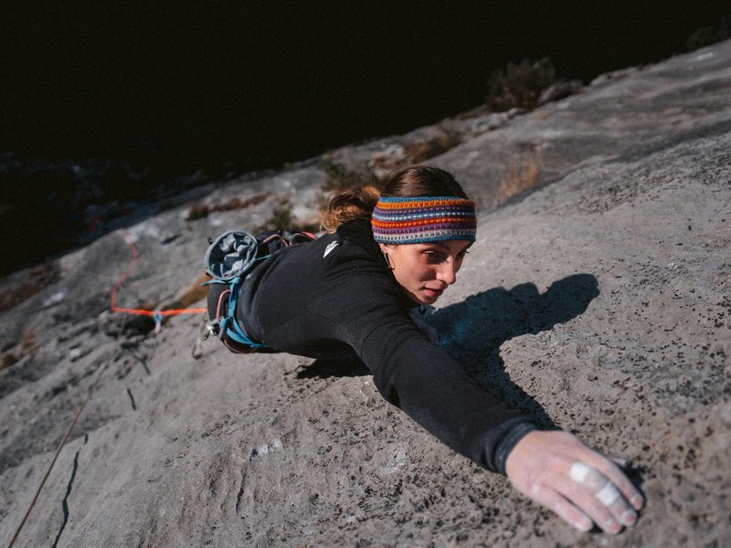 arrampicatrice in parete