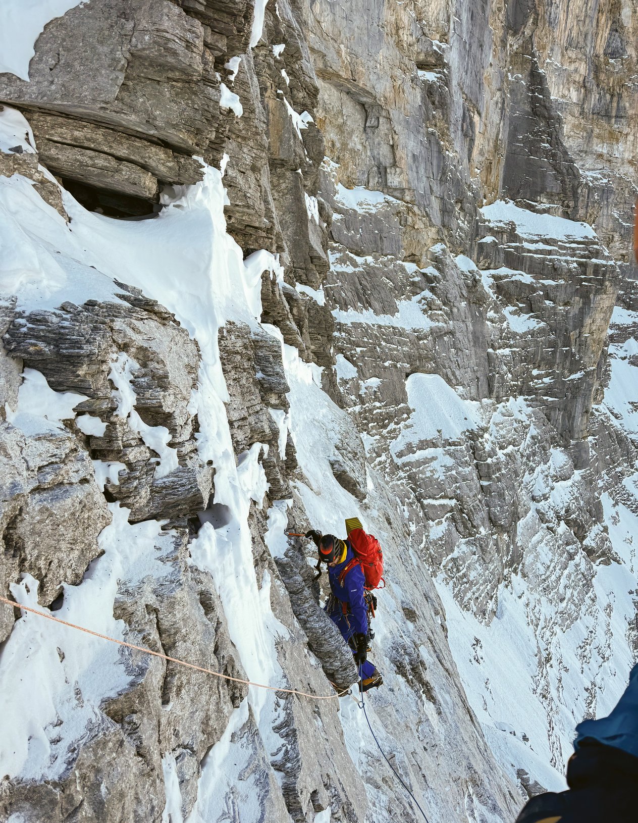 arrampicatore in parete