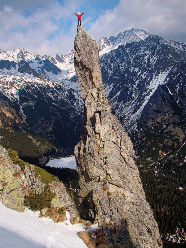 arrampicatore in parete